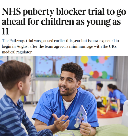 BasilTheGreat's tweet photo. In the UK the Government will ban your kid from using social media but will experiment on them with chemical castration 

No this is not a joke https://t.co/fFbJS3pcNJ