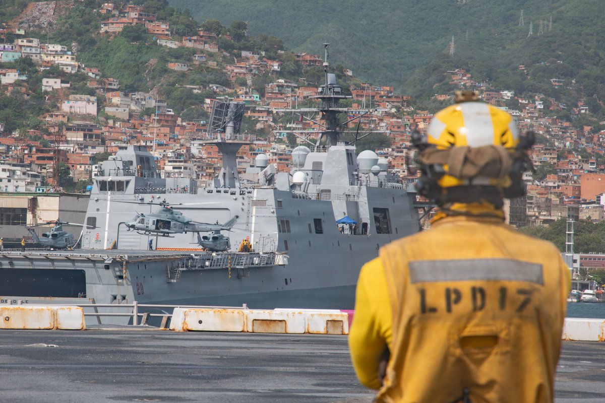 Southcom's tweet photo. Answering the call to support the Venezuelan people:
Following the devastating June 24 earthquakes, #SOUTHCOM quickly deployed Airmen, Marines, Sailors, and Soldiers to Venezuela to deliver time-critical support to relief efforts. Specialized @DeptofWar capabilities ensured the rapid delivery of first responders, vital equipment, and emergency aid during @StateDept-led U.S. government relief operations.

@WHAAsstSecty @USForeignAssist @USAenEspanol @usembassyve @USNavy @USMC @The24MEU @usairforce