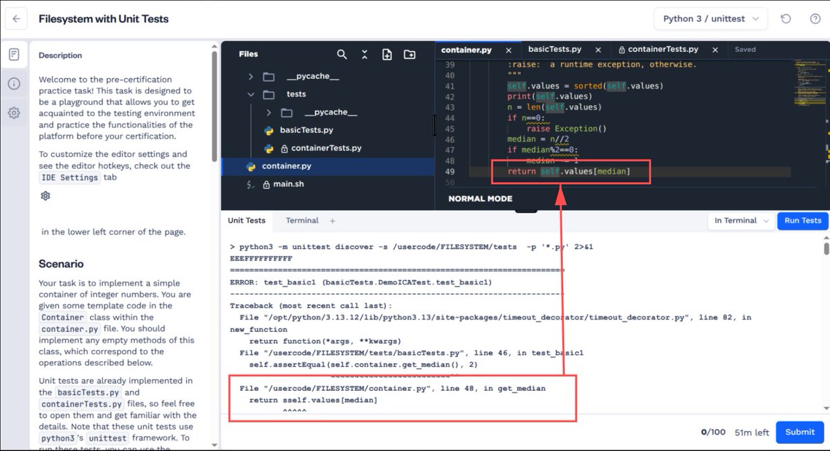 emanatale's tweet photo. @CodeSignalCom VIM mode looks broken https://t.co/X273oH4qMR