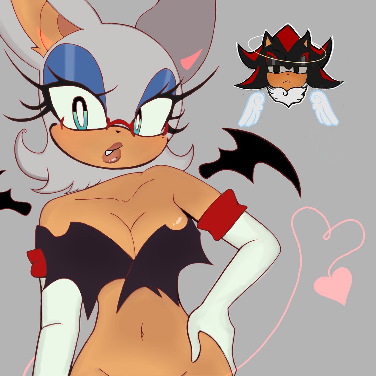 LilUmiVertx's tweet photo. Alright walk with me ya’ll✧ #Shadouge #Rougethebat https://t.co/lPec0k0bTp