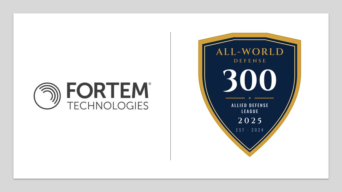 FortemTech's tweet photo. Fortem Technologies has been named to the inaugural All-World Defense 300, a new index that ranks private defense companies on what actually matters: verified  contracts and systems that are deployed now.

@_futureunion_, which compiled the list, describes it as the first authoritative accounting of the private companies underwriting allied defense across 26 nations. It's scored on what governments fund and field, not what companies raise.

It's good company to be in, and it reflects the work our team does every day to keep people and infrastructure safe from drone threats.

Learn more: https://t.co/YnivoKshym

#AllliedDefenseLeague #AllWorld300