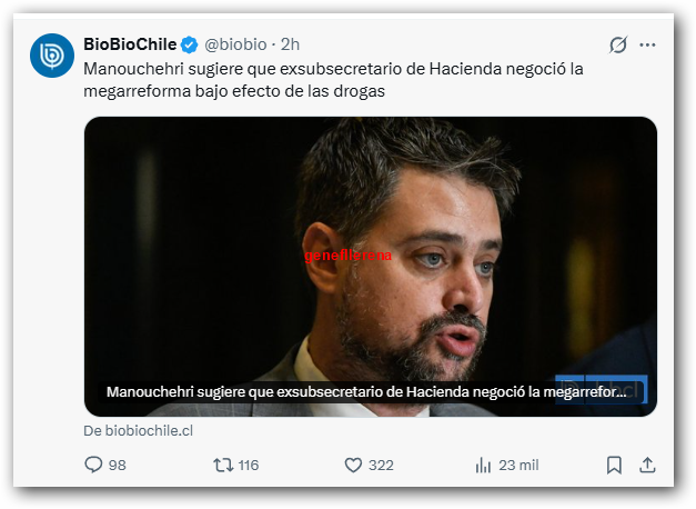 gene_llerena's tweet photo. A q hora la querella del ex subsecretario @jprodriguezoyar contra este escombro injuriador/calumniador de @danimanouchehri ? 🤔🤔🤔 https://t.co/BfHeDE8es1