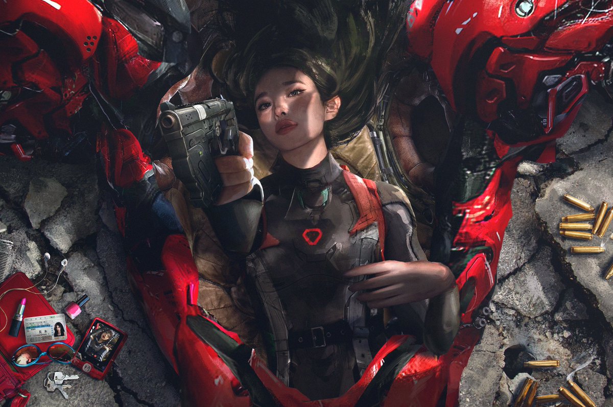 JulieHarrisonVT's tweet photo. "In a world of chaos, courage is the only armor that never breaks. ⚡🔴 Every battle leaves a story behind.
#DigitalArt #SciFiArt #Cyberpunk #Futuristic #ConceptArt #CharacterDesign #Mecha #AIArt #FantasyArt #Illustration"
 Image(RFW) https://t.co/l9rKJAcDYz