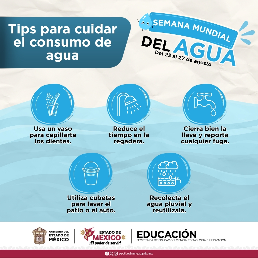 SEB_Edomex's tweet photo. ¡Las pequeñas acciones marcan la diferencia! 💧🚱

En la #SemanaMundialDelAgua comparte estos tips para garantizar este recurso a las nuevas generaciones.👧🏻👦🏻

✨#AprendamosEnComunidad a cuidar lo que es de todas y todos. #ElPoderDeLaEducación https://t.co/gtwiXxJVDE