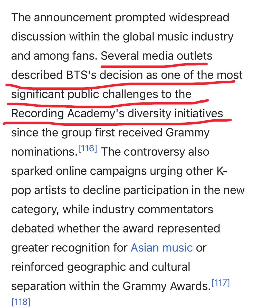 Bangtan_Caramel's tweet photo. The Grammys Wikipedia just updated 🤭

https://t.co/WTcQg4MFR6 https://t.co/gGLSiZylsW