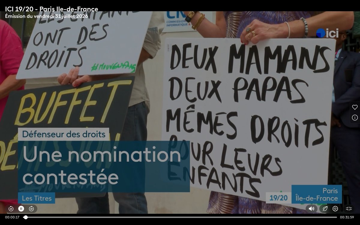 MouvEnfants's tweet photo. À la une du JT de France 3 IDF, notre action contre la nomination de François-Noël Buffet comme Défenseur des droits.

Ces prises de positions sont abjectes, nous ne l'oublions pas. #handicap #LGBT https://t.co/Uga7GC9cdD
