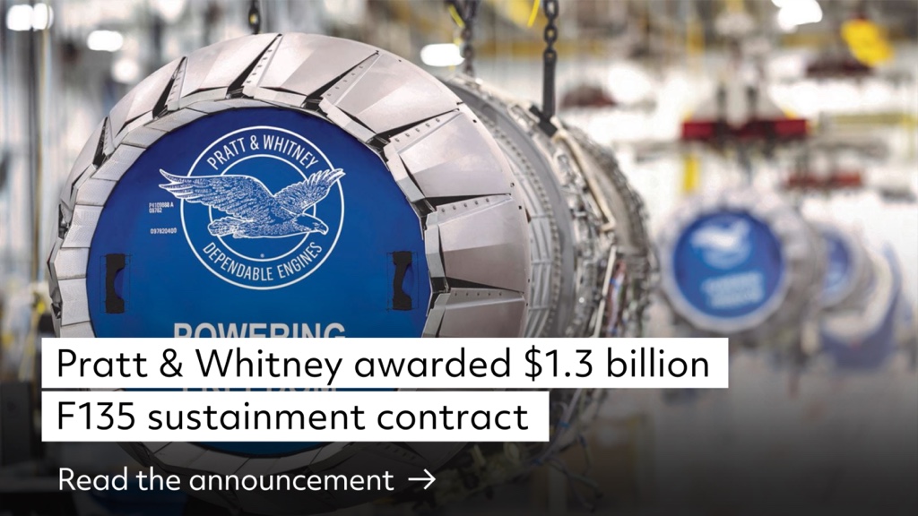 RTX_News's tweet photo. Pratt &amp; Whitney continues to advance the F135 engine sustainment enterprise, providing maintenance, logistics and technical capabilities to support F-35 operators around the world. https://t.co/9ybOtZT2J7
