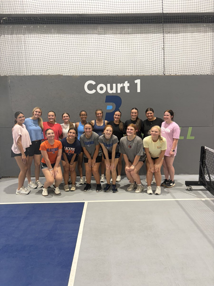 LadyBSoftball's tweet photo. We had a great summer team bonding event! Thank you to Boro Pickleball for hosting us! 
Tournament Champions 🥇: Amyiah and Wyatt 
2nd place 🥈: Taylor and Brooklyn
3rd place 🥉: Danyela and Jessica https://t.co/3T2XqxHdfM