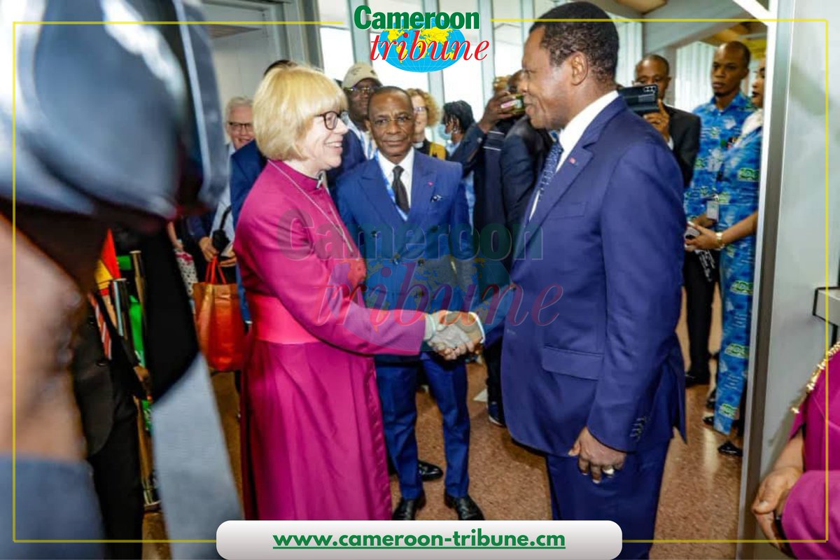 CamerounTribune's tweet photo. Global Anglican Leader Begins Five-Day Mission To Cameroon

The Most Reverend Dame Sarah Mullally, the 106th Archbishop of Canterbury and first woman to lead the global Anglican Communion, arrived in Yaoundé, Cameroon on Saturday July 31, 2026 for a historic 5-day tour. https://t.co/Qpsaa85orl