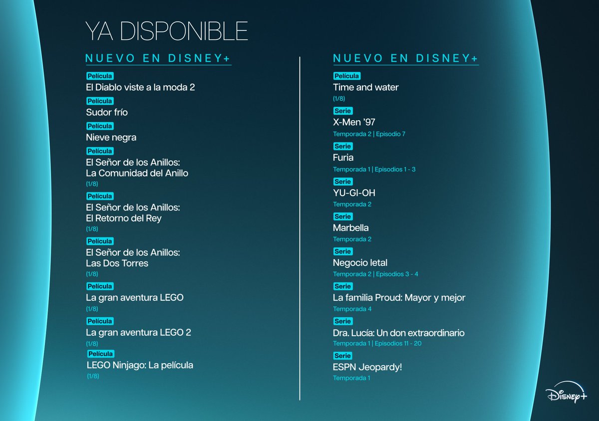 disneyplusla's tweet photo. A lucir esos anillos y vestirse de gala porque esta semana dejó estrenos muy especiales. Todo esto y mucho más, ya disponible en #DisneyPlus. https://t.co/KngC8WXxzC