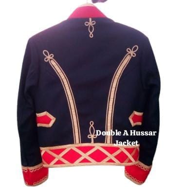 DoubleAhussar's tweet photo. Premium Black Wool Ceremonial Hussar Jacket.
Handcrafted with red collar, cuffs and premium gold braided detailing.
Perfect for military bands, parades, cadet and ceremonial uniforms.
Front &amp; back detailed braided work with elegant finish. https://t.co/2EHmycJrZJ