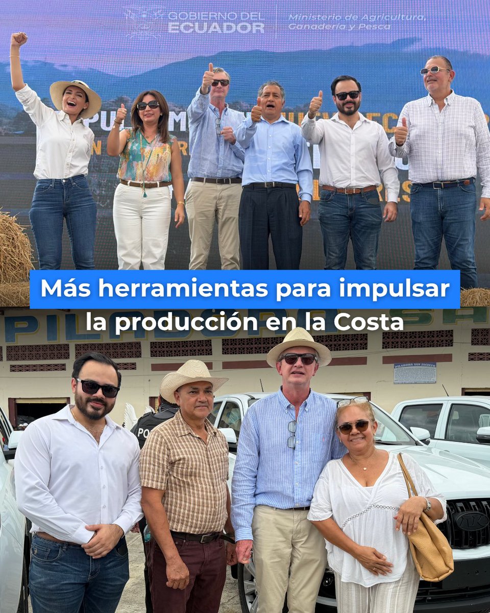 AgriculturaEc's tweet photo. El fortalecimiento del agro se construye con acciones que llegan directamente al territorio. En Guayaquil, el MAGP realizó una nueva jornada de entrega de beneficios para productores de Guayas, El Oro, Los Ríos y Santa Elena, impulsando el acceso a herramientas e insumos que contribuyen a mejorar la producción y la competitividad del sector.

Estas acciones reflejan el compromiso de seguir promoviendo la mecanización agrícola, la innovación, la asistencia técnica y el fortalecimiento de las organizaciones productivas, generando más oportunidades para las familias rurales y contribuyendo al desarrollo sostenible del campo ecuatoriano. 🌱🚜

#MAGP #DesarrolloRural #AgroEcuatoriano #Productores #CostaEcuatoriana
