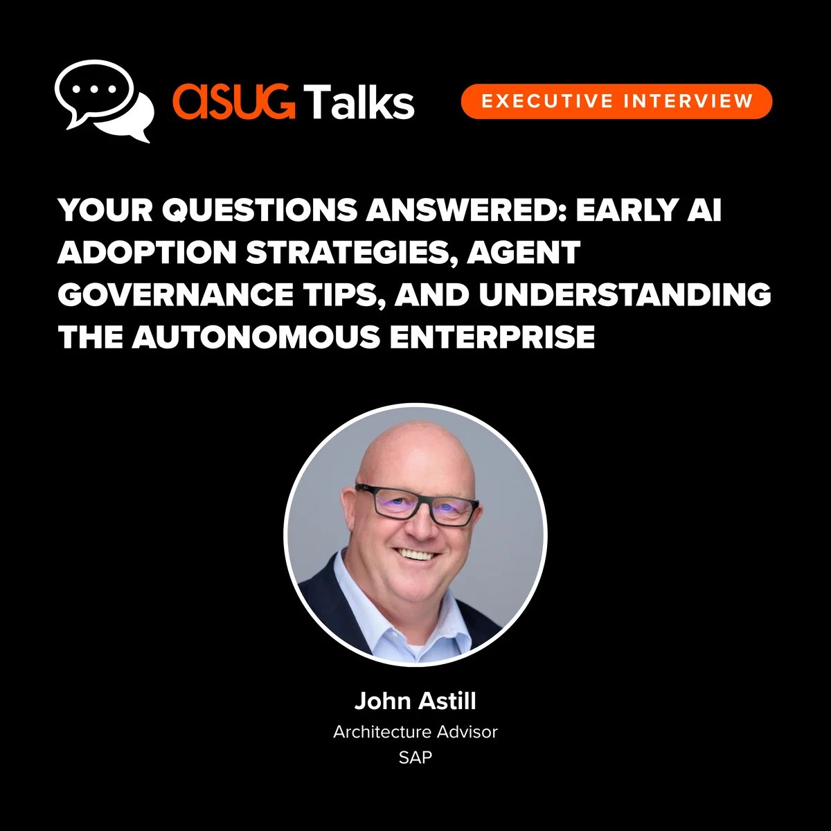 ASUG365's tweet photo. 🎙️ Catch Up on ASUG Talks

June brought some of our biggest conversations of the year, including live recordings from SAP Sapphire & ASUG Annual Conference and discussions on AI, ERP transformation, change management, and SAP modernization.

June ASUG Talks lineup:

🔹 Customer Needs, AI in ECC, & Data Management with Geoff Scott, Jon Reed, and Joshua Greenbaum: https://t.co/WZxJalEqdG

🔹 David Robinson on Greenfield vs. Brownfield, AI Agent Readiness, & SAP Careers: https://t.co/cu3kt77SkS

🔹 Managing Change During ERP Go-Live: https://t.co/GuhhwnVWMc

🔹 Your Questions Answered: AI Adoption, Governance, & the Autonomous Enterprise: https://t.co/9SogByuwx9

🔹 South Florida Water Management District's SAP S/4HANA & Cloud Migration Journey: https://t.co/oSXwublvaA

Happy listening! 🎧