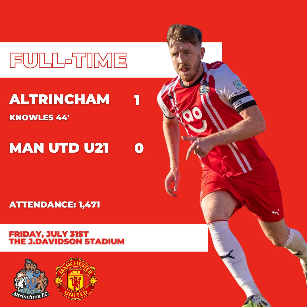 altrinchamfc's tweet photo. Jimmy Knowles' late first-half strike is the difference in our final pre-season outing 👏

📸 @altymoore1 | #Alty https://t.co/9QEtJT9kXz