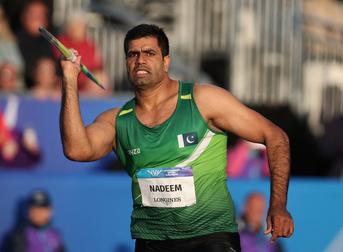 Muneeb313_'s tweet photo. BREAKING: Defending champion Arshad Nadeem is OUT of the Javelin Throw Final in Commonwealth Games 2026 after failing to finish in top 8 after first three throws. His best throw was 77.41m. https://t.co/mFZsQXgr7h