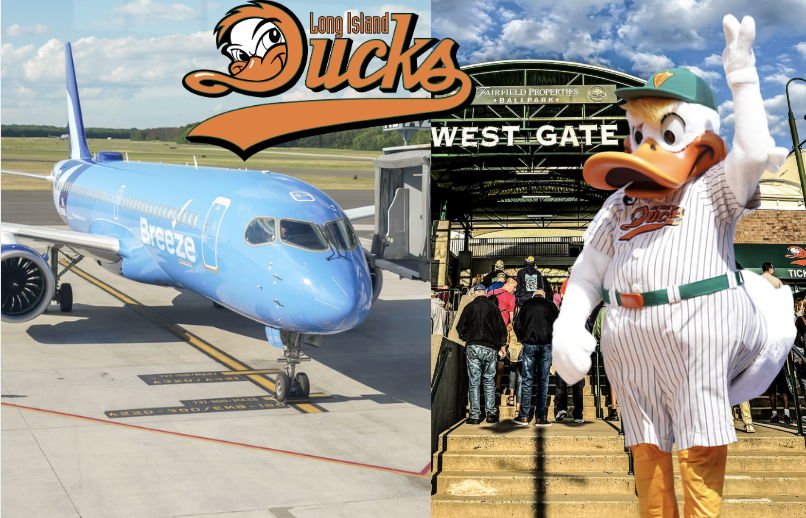LIMacArthur's tweet photo. Does winning a free trip on @BreezeAirways from ISP sound like a home run? Then, join us August 1 for Lucky Seat Saturday with the @LIDucks &amp; your chance to win! 

#letsgoducks #goodtimeseverytime #seriouslynice #flybreeze #onlyatisp https://t.co/EGJDRO6JgD