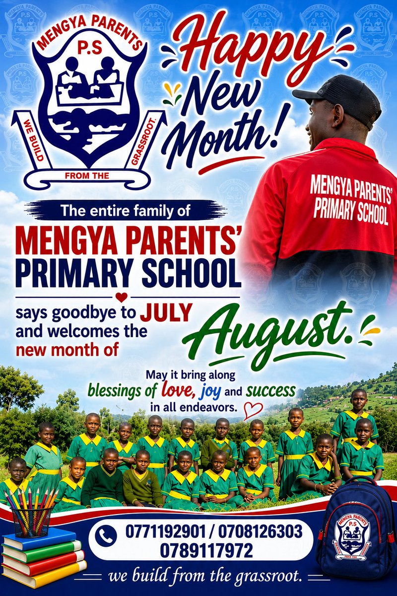 kiptala02's tweet photo. It's a new month here. Our school is still committed to building the best of the nation. Good bye July, welcome August https://t.co/HvIiEiNgEF