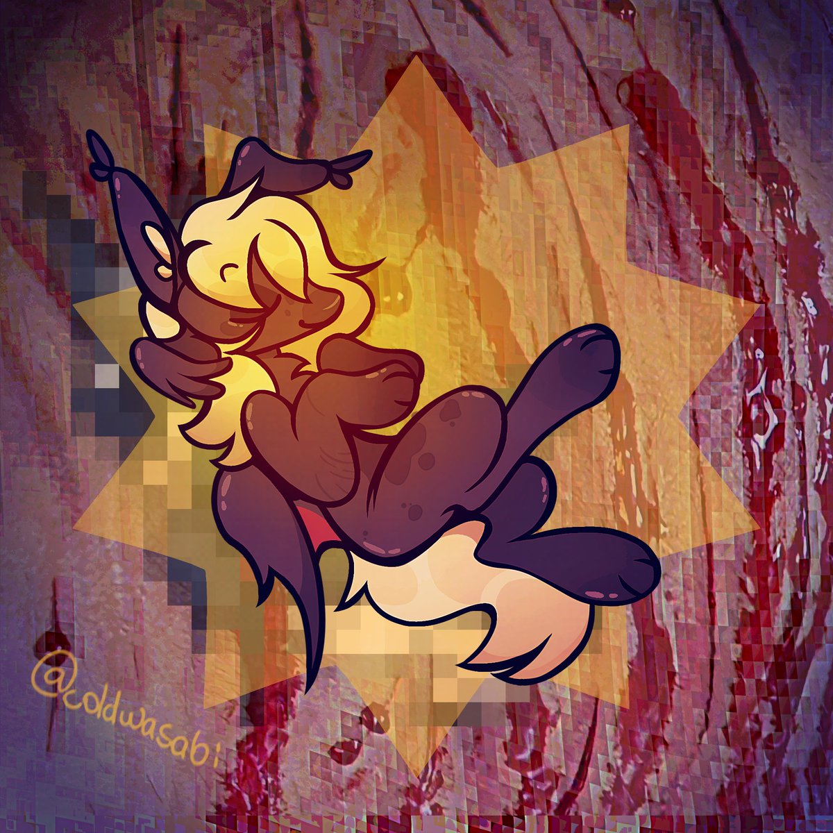 coldwasabiXD's tweet photo. have this drawing of my oc back from march... i hope this doesnt get taken down cus of the bg😥 
also gn im prob not gonna post anything today
#art #ocart https://t.co/BK3XyF6Omp