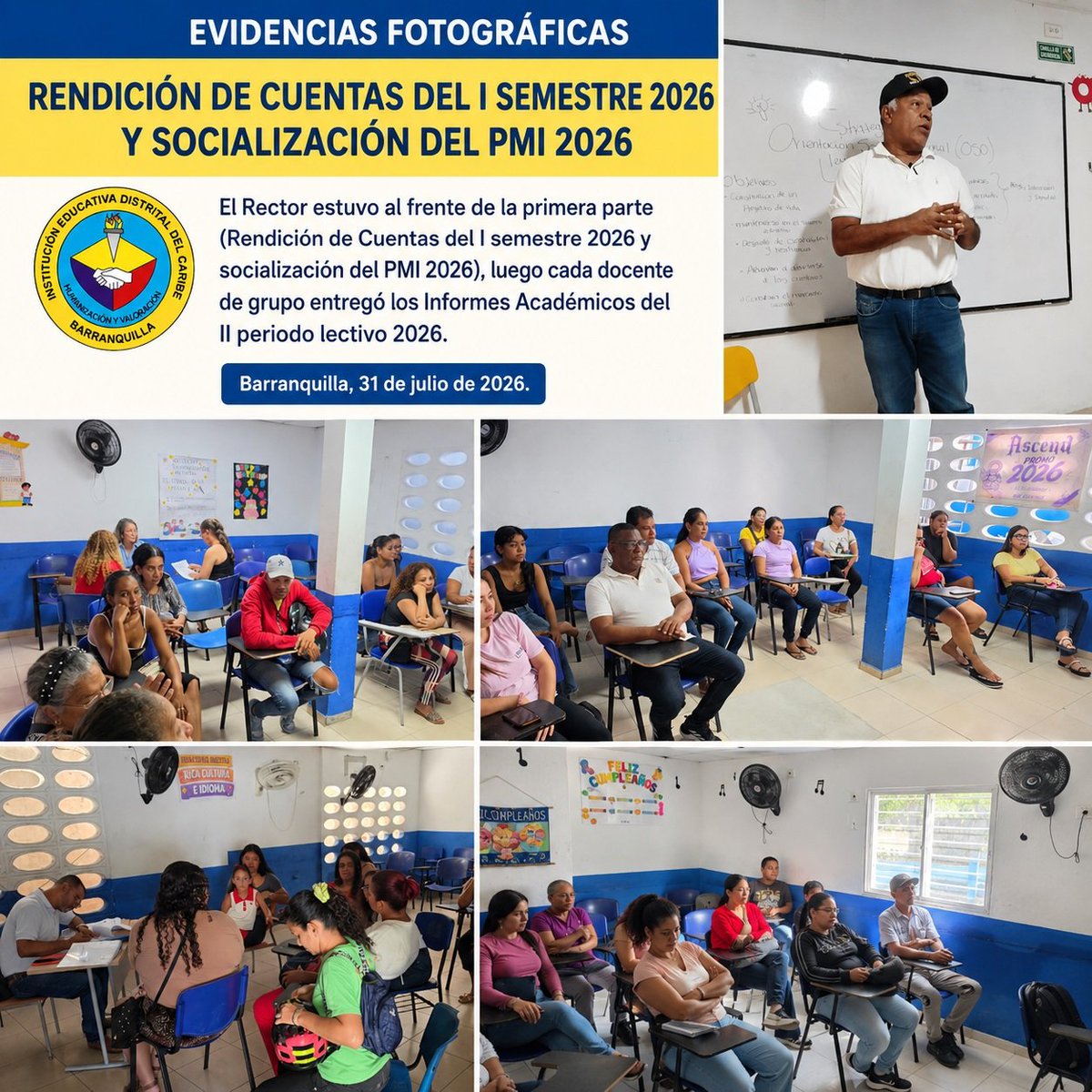 Ieddelcaribe's tweet photo. Rendición de Cuentas del I semestre 2026 y socialización del PMI 2026 a cargo del Rector @MiltonRomo https://t.co/rvNJNw48W9