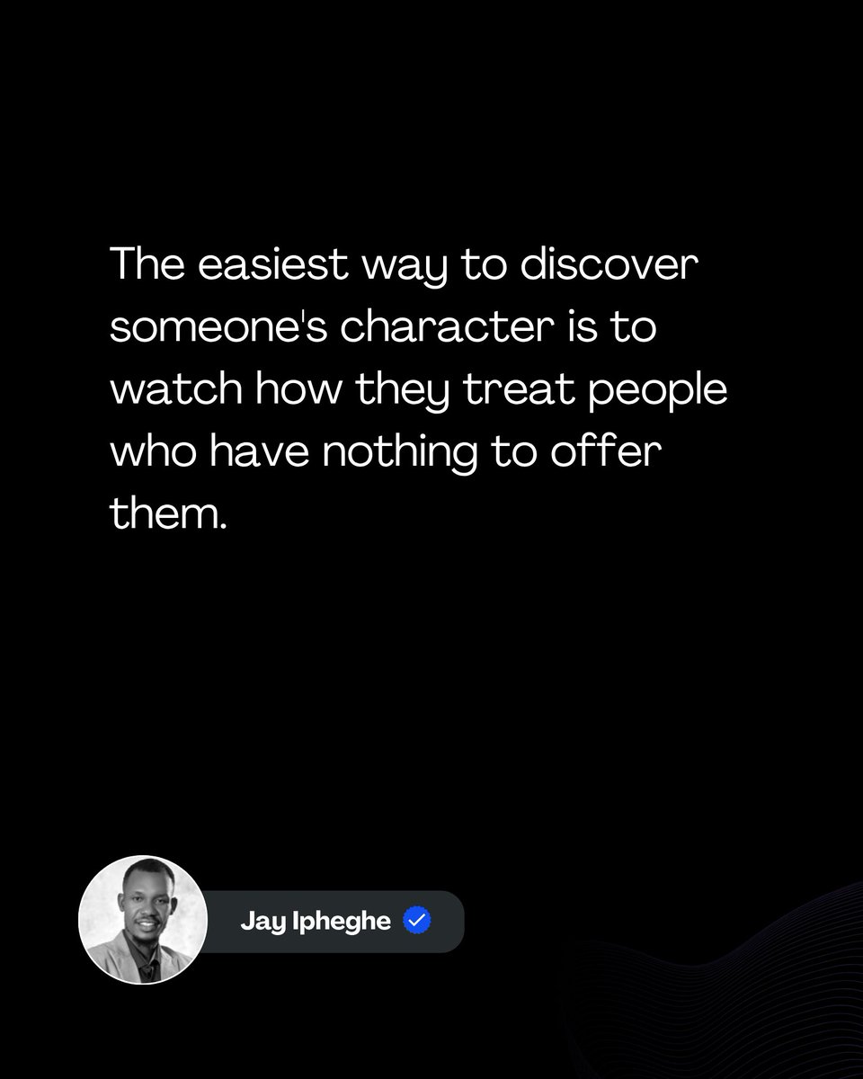 jayipheghe's tweet photo. Kindness is most genuine when there is nothing to gain. Character is revealed in the small moments, not the public ones.

What do you think?

#JayUnfiltered #Character #LifeLessons https://t.co/GrGa5y5UGF