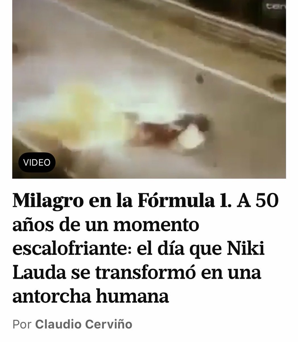 ElVerdeCespep's tweet photo. Niki Lauda era el número 1 en esos tiempos, 50 años de uno de los accidentes más impresionantes de la fórmula 1. https://t.co/u8ulr7gsSb