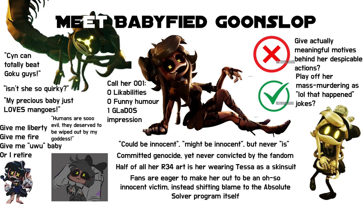 EpicGamer_2006's tweet photo. I haven't any slander posts for Murder Drones characters at all… so I'm going to be the first. https://t.co/XT1roHfROR
