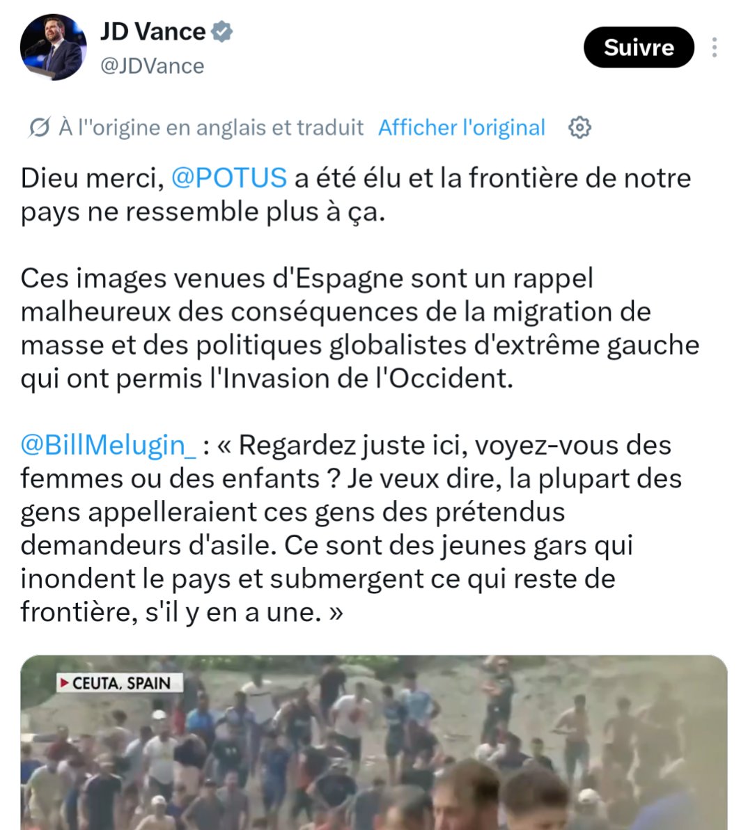 Nain_Portekoi's tweet photo. La ruée sur Ceuta a été déclenchée sur les RS par des rumeurs d'ouverture de la frontière.
95% des gens qui sont entrés sont déjà repartis.
Les extrêmes droites du monde entier s'en servent pour leur propagande électorale.
D'ici peu on devrait savoir qui est derrière tout ça. https://t.co/DSlqgDHXON