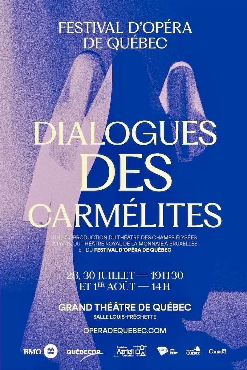 LamourouxEric's tweet photo. Ne manquez pas « Le #Dialogue des carmélites », opéra magistral de 🇫🇷 F. #Poulenc, mise en scène historique d’Olivier #Py: dernière demain 1er août à 14h au @GrandTheatreQc  Avec la fine fleur du chant québécois ⚜️ @MCCQuebec @villequebec #opéra @LeDevoir https://t.co/TFkrYUmKuz