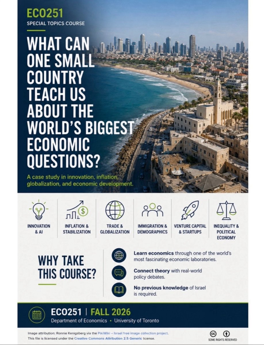KavitaAlguMD's tweet photo. While @UofT has been censoring speech on Palestine and recently failed to renew an award winning Palestinian professor suposedly due to lack of resources; they are offering a whole special economics course on the "Israeli economy" taught by a visiting professor and former Armored corps Lieutenant from Israel. 

Technology, AI, and industrialized killing weapons "battle tested" on Palestinians are central to Israel's economy of apartheid, occupation, and genocide; and UofT continues to deepen its ties to Israeli insitutions and the military industrialized complex responsible for the widespread destruction of  schools, hospitals, homes, and human lives. 

Absolutely shameful.