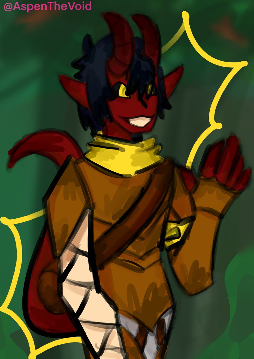 AspenTheVoid's tweet photo. Last minute #artfight attack!!

Actually a redraw of my first ever attack I drew last year (second image)
Character owner -> fuzzleberry https://t.co/5cUQfK7UBh