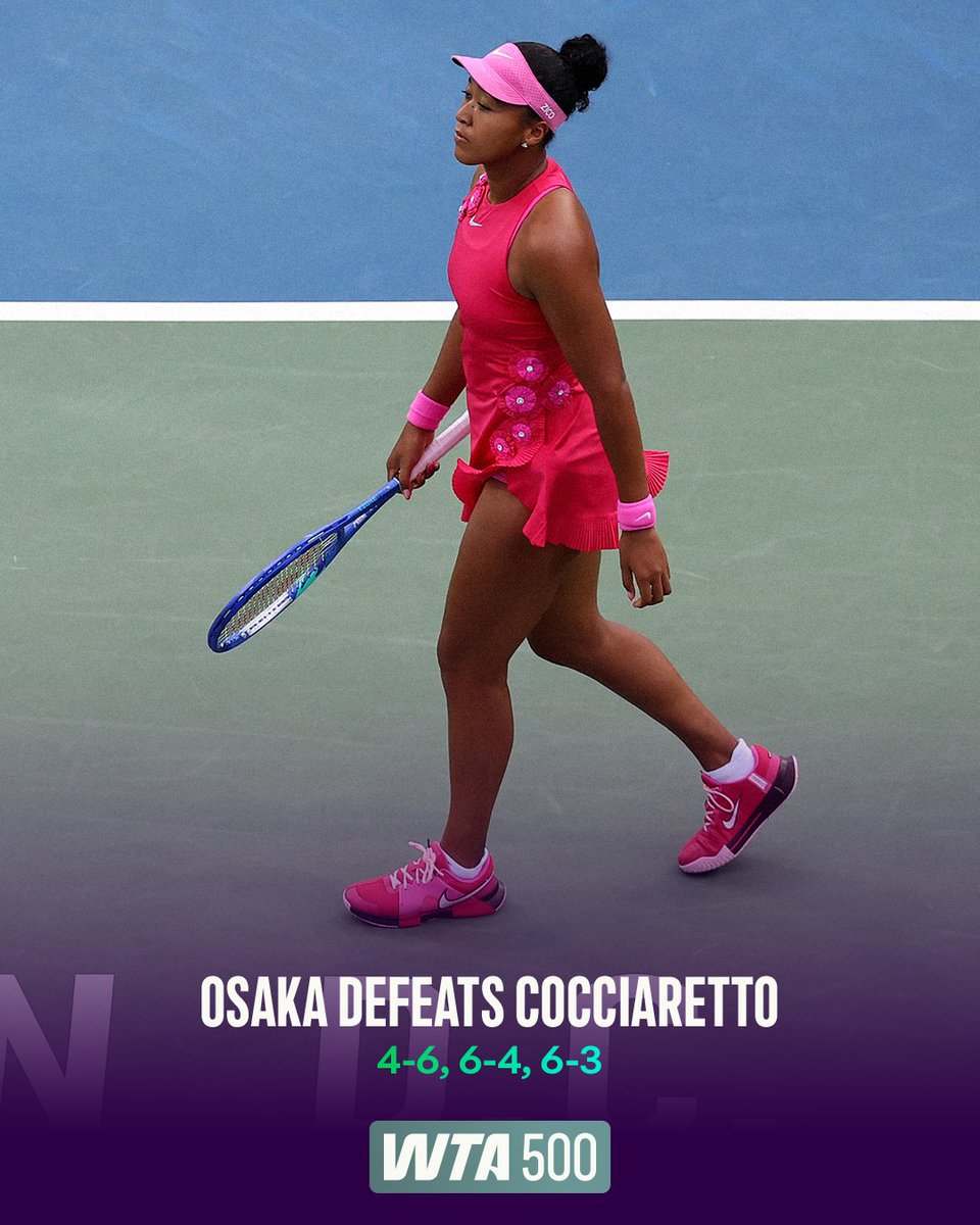 WTA's tweet photo. Breaking new ground 👊

@naomiosaka locks in her spot in the semifinals here for the first time!

#MubadalaDCOpen https://t.co/2qtMWq8xuW