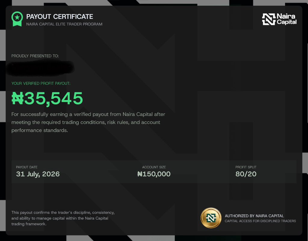 nairacapitalhq's tweet photo. Every payout receipt tells the same story:

Discipline. 
Consistency. 
Results. 💰

If you’ve been waiting for a sign to start your funded trading journey, this is it.

Join Naira Capital today and trade with confidence.

https://t.co/9JQcMS75O7 https://t.co/dTIWTSOl4c