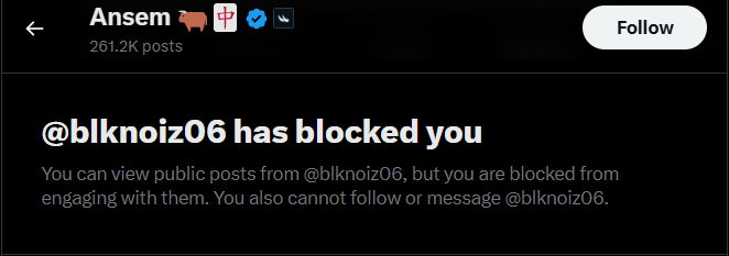 _bolivian's tweet photo. I still want someone to tell me what I did for Ansem to block me 😭 https://t.co/2agZRMs5A0