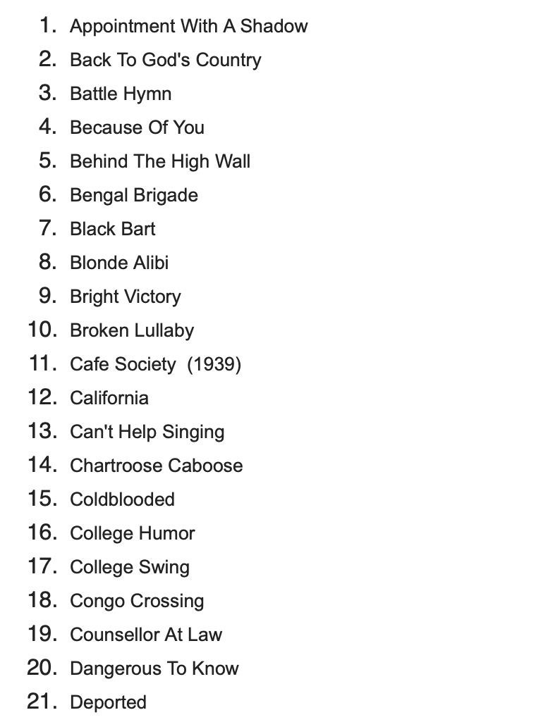 CerealMidnight's tweet photo. 42 more Universal-controlled movies are hitting digital for the very first time today. Several titles (Café Society, Chartroose Caboose, Henry Aldrich’s Little Secret, For Love or Money (1939), Congo Crossing, Missing Link, and Incendiary Blonde) have never had a disc release. https://t.co/ebKRwQodnc