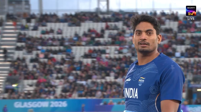 nnis_sports's tweet photo. 🚨 4th & 5th Round Throws by the Indian Javelin Throwers
Neeraj Chopra – 80.73m, X (2nd)
Rohit Yadav – 73.70m, X (4th)
Yash Vir Singh – X, 76.95m (5th)
Just one round remains!
It's now do or die.
#IndianAthletics #CWG2026 #NNISSports #AthleticsIndia #Javelin #Neerajchopra