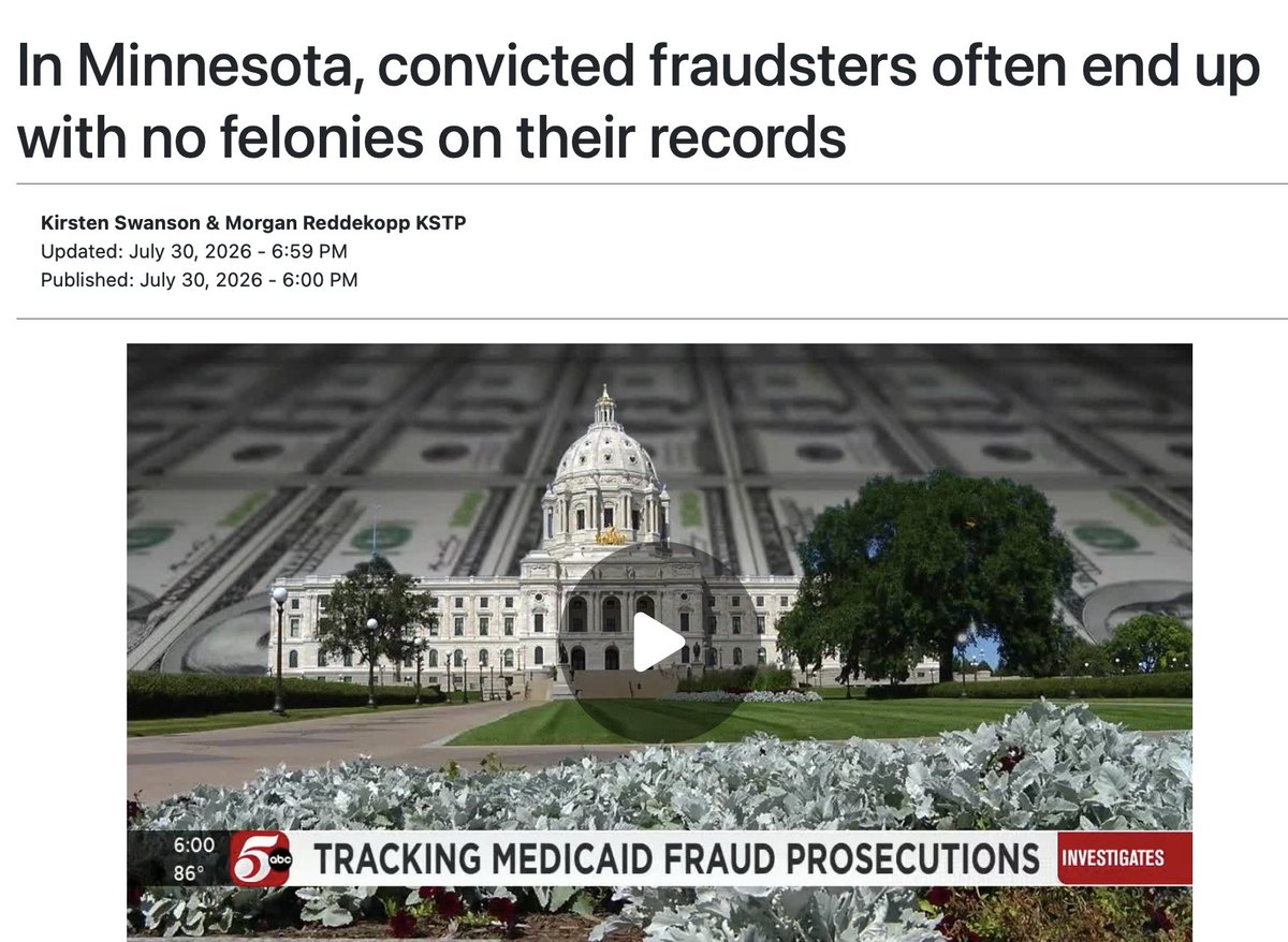 MNHRCWarRoom's tweet photo. Keith Ellison secretly met with Feeding Our Future fraudsters and told them "of course I'm here to help" in 2021.

Now, KSTP reports that nearly 80% of fraudsters convicted by Ellison’s office avoided felony convictions. https://t.co/lOyi0khNxh
