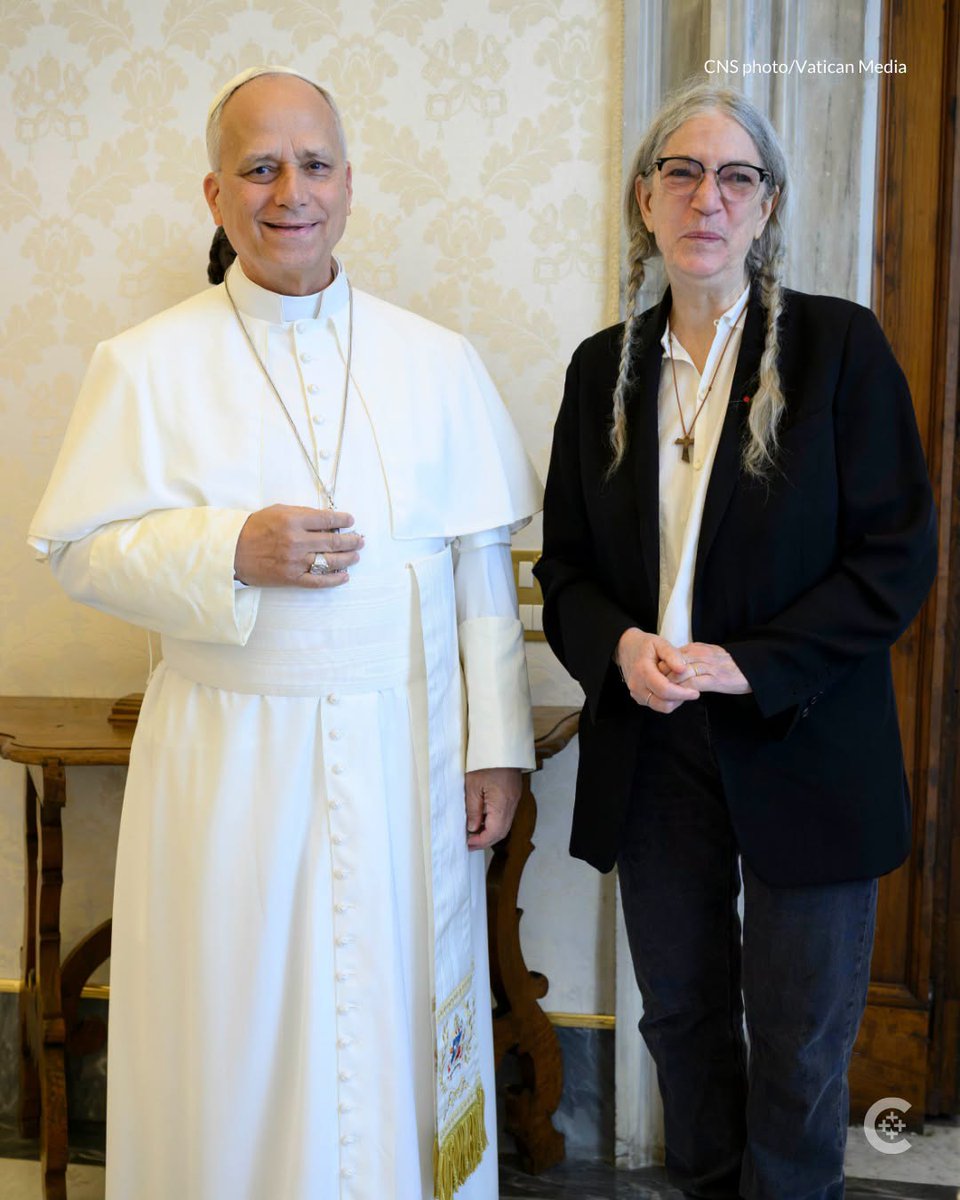 JohnFugelsang's tweet photo. Pope Leo and Patti Smith https://t.co/AuDNVPyHmG