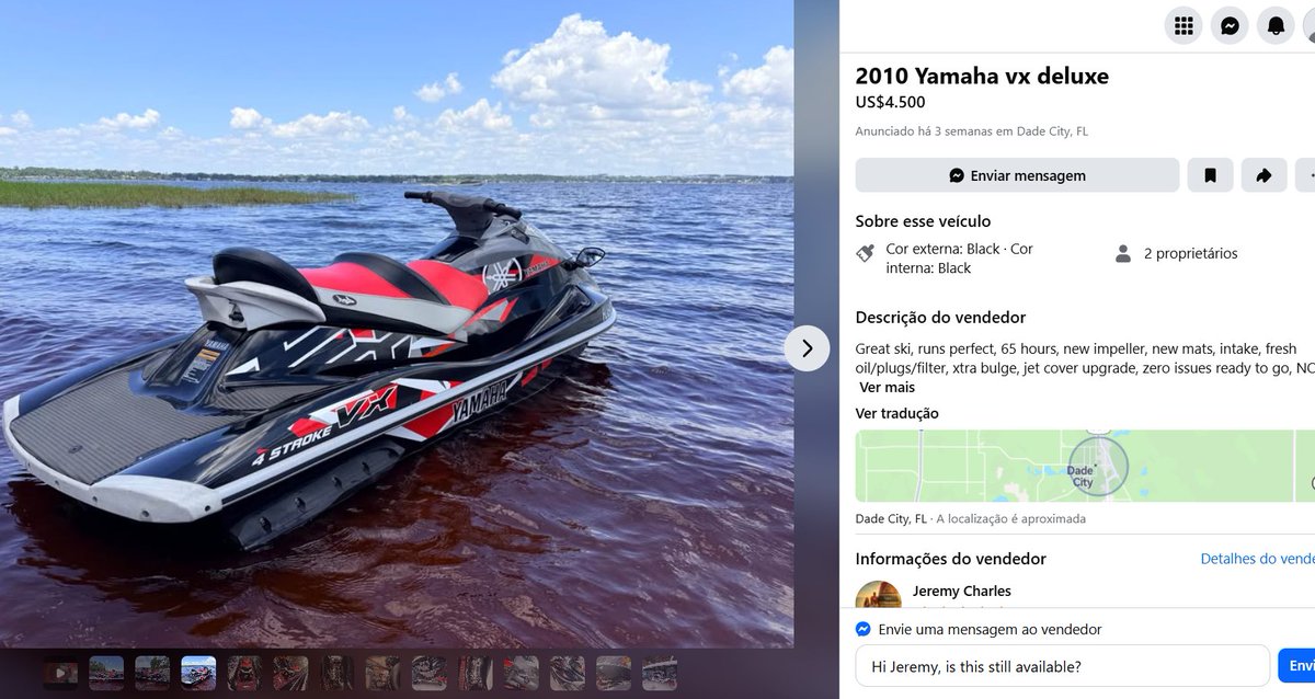 custaumcorsa's tweet photo. jet ski yamaha 2010 $4.500,00 - Corsa sedan classic R$22.000,00 https://t.co/QwcGj3Gg7P