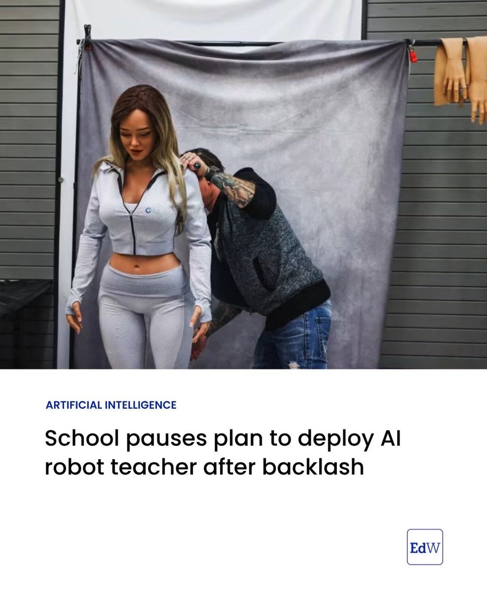 untraffickUSA's tweet photo. A school district in upstate New York is hitting pause on deploying an AI-powered, humanoid robot in classrooms after multiple concerns over the makerโs ties to a company that produces hyper-realistic sex bots.
#ProtectKids
#NotOneMore
๐ค Read more: https://t.co/6AsitDYSu1 https://t.co/NxucDLy0Tq