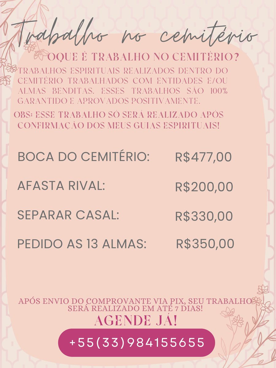bruthina's tweet photo. Leituras de Tarot, baralhos de Pombogira, baralho cigano e trabalhos espirituais.
Venha agendar sua consulta espiritual comigo, com o axé de Exu!
+4 mil consultas realizadas.
#Tarô #Tarot #BaralhoCigano #Cartomante #Magia #Oráculo
📲 Link para contato: 👇
https://t.co/Yzus8MzAPF https://t.co/2uvhUfEFxx