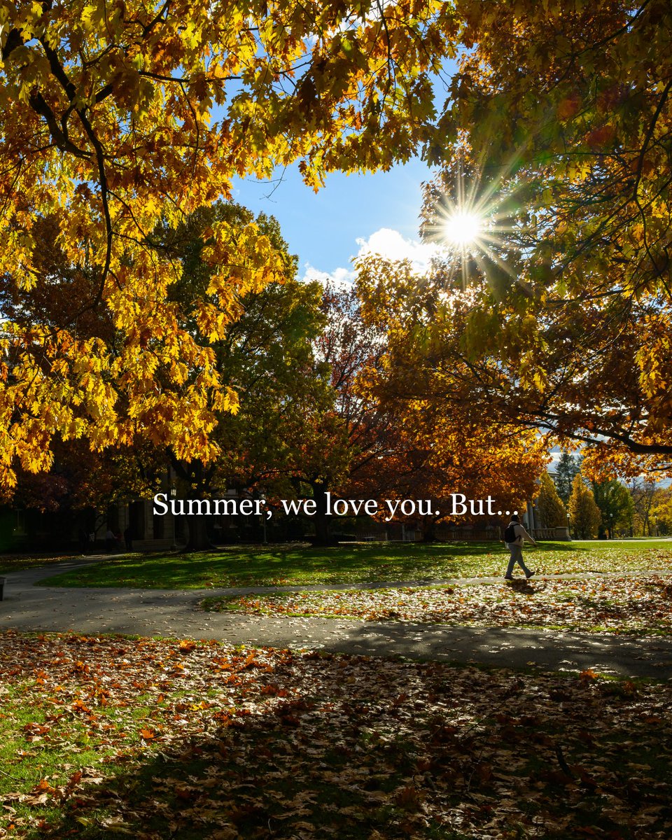 UofR's tweet photo. Not to rush summer, but fall at URochester is already calling our name. 🍂 https://t.co/qeCHPZw0KA