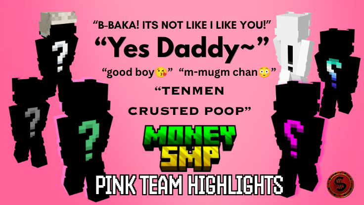 DonnaAroto's tweet photo. #moneysmp #msmp
For all the pink team fans, i compiled ALL of the Season 6 Pink team's "W comms" and shenaningans, it's over 4 and half hours long, hope yall can enjoy it. 
https://t.co/Izof3Y97o2 https://t.co/mlGOvqfPqY