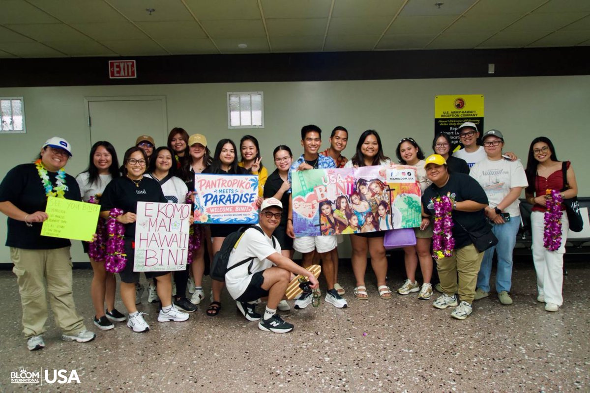 TeamBloom_USA's tweet photo. [073026] HAWAII AIRPORT SALUBONG

APPRECIATION POST

And of course, a special shoutout to our Hawaii Airport Salubong volunteers! 🌺

For BINI's first-ever airport salubong in Hawaii, you all made it look effortless. Thank you for making everything go smoothly.

You guys are amazing. And yes... buti naisabit ang lei. 😭🫶

PS: Thank you, @grey_nyx. Alam mo na yan. Happy Birthday! And Thank you @mysticbini for always being reliable 🩵

@kathleenyumul @kkayeeeyu @wonwoogyuu @desireeP0RT @PierylR @kailaxmao @mikhaela_oller @dlagngpilipina @_luckyy8 @hiihellobini