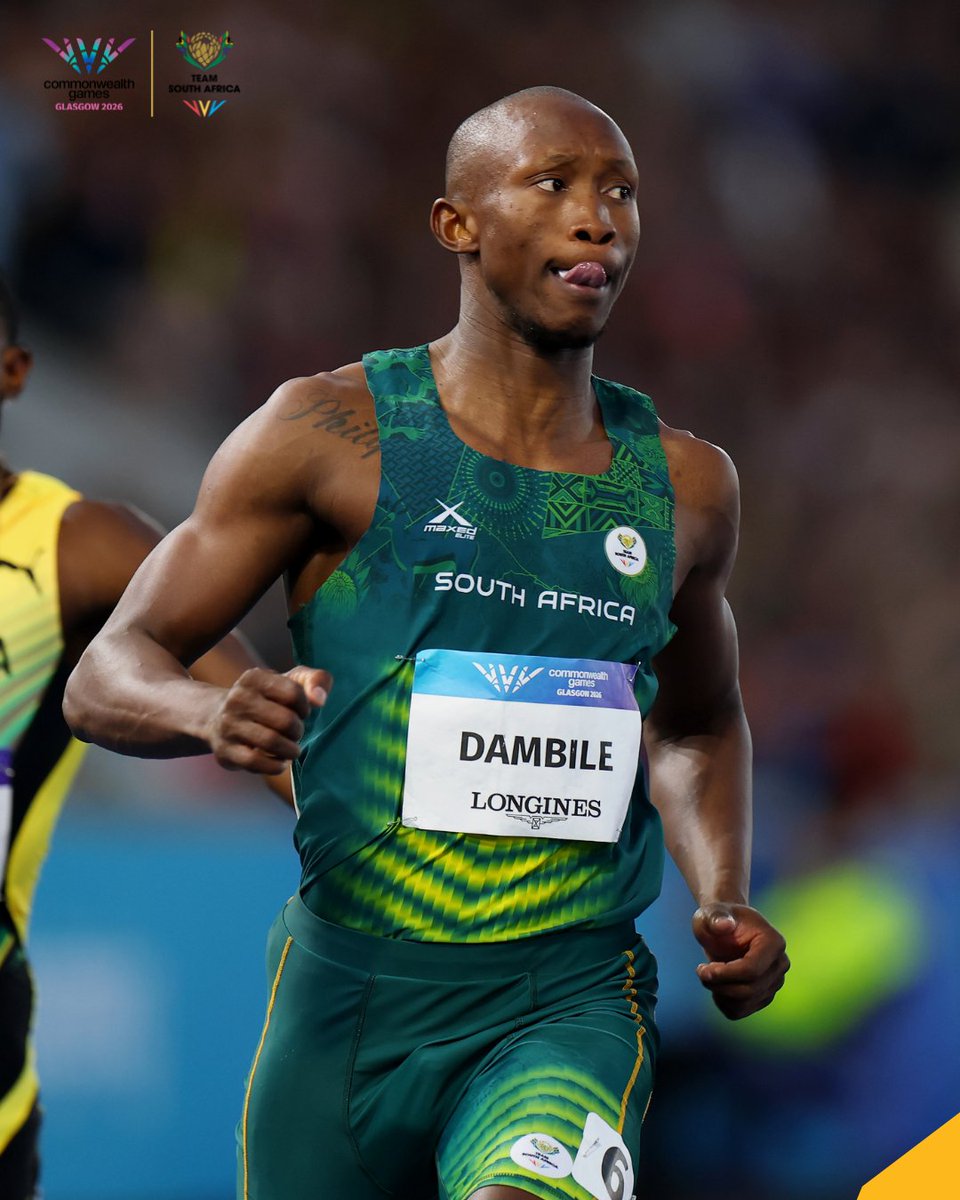 OfficialTeamRSA's tweet photo. 🥇 Sinesipho Dambile strikes gold in the Men's 200m final, clocking a sensational 19.96!

#TeamSA #ForMyCountry https://t.co/7R8bzXWDqv