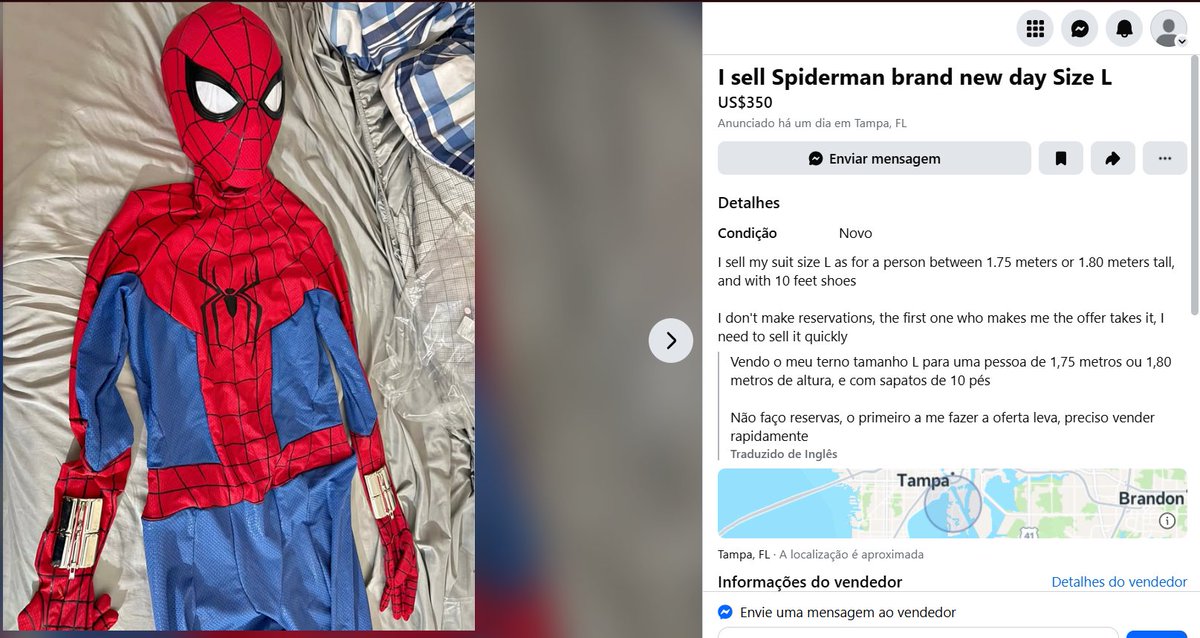 custaumcorsa's tweet photo. Fantasia Cosplay Homem Aranha $350,00 - Corsa super 1997 R$1.900,00 https://t.co/slmKDQnSXm
