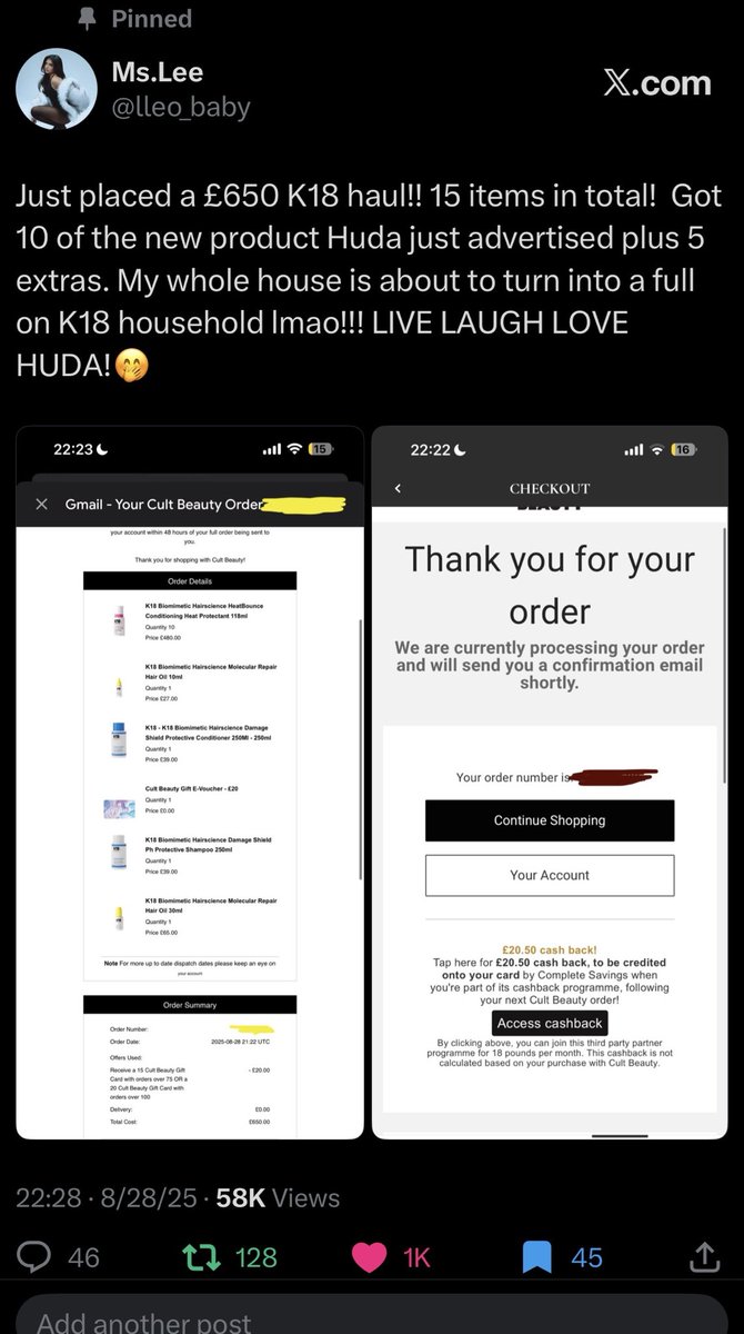 lleo_baby's tweet photo. #Hudahq kid’s money. As long as my girls keeps dropping, will keep supporting till we drop!!!! She actually can sell air to me I will buy!!! @HudaMustafaHM waiting for that perfume line!! Ok bye guys💗💗🫢 https://t.co/2ozNkXYHxG