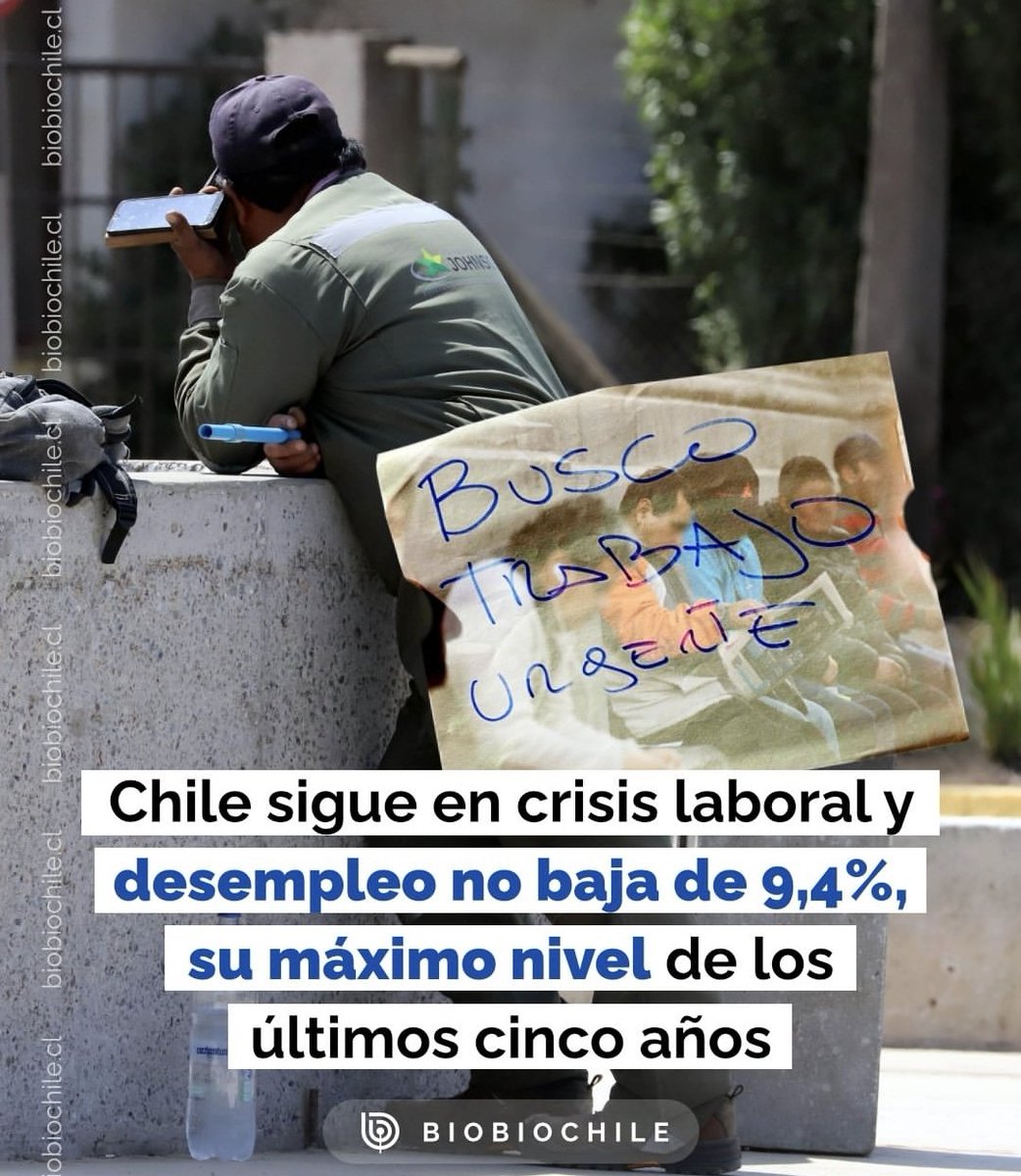 RobertoMerken's tweet photo. 🔴 El desempleo femenino vuelve a superar el 10% en Chile.

Mientras la desocupación nacional llegó al 9,4%, en las mujeres alcanzó el 10,4%. Detrás de esa cifra hay miles de mujeres buscando trabajo sin encontrar oportunidades, con un impacto directo en sus familias y en la economía del país.