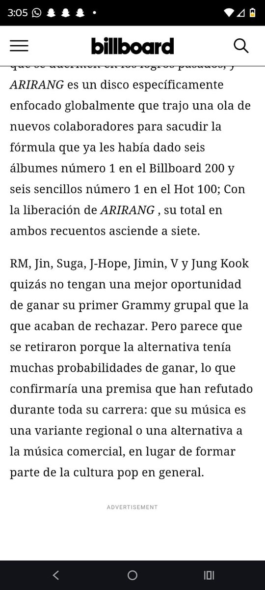 f_diseri's tweet photo. Parece que los unicos que no saben de musica son los " grandes artistas votantes de los Grammys "

https://t.co/WNLP4valUx

Mis respetos para @billboard https://t.co/HMEkT9OWXD