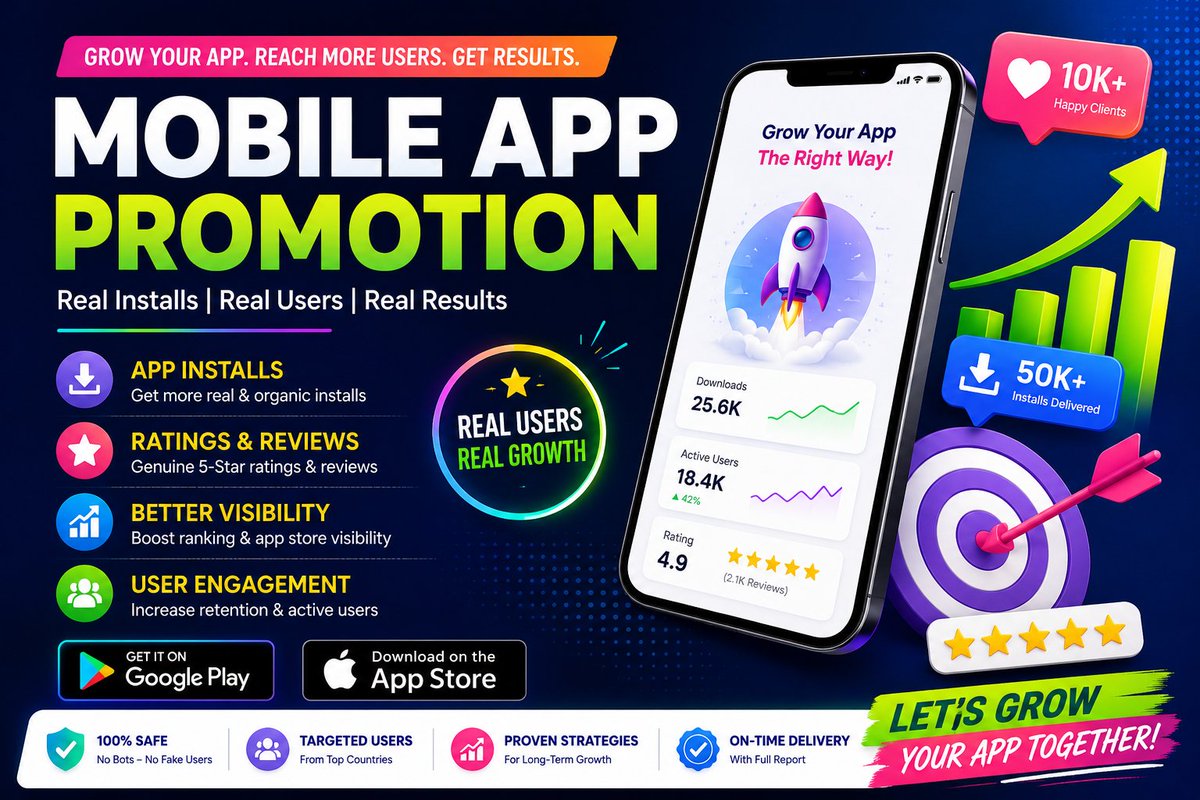 angiechangpagne's tweet photo. π Looking to grow your mobile app with real users?
I help app developers increase:
1. App installs
2. Permanent 5 star ratings & reviews
3. Organic app promotions
#AppPromotion #MobileApp #AppMarketing #AppStore #GooglePlay #ASO #game #playstore #iOS #applestore #android https://t.co/qzQeWs5hmx