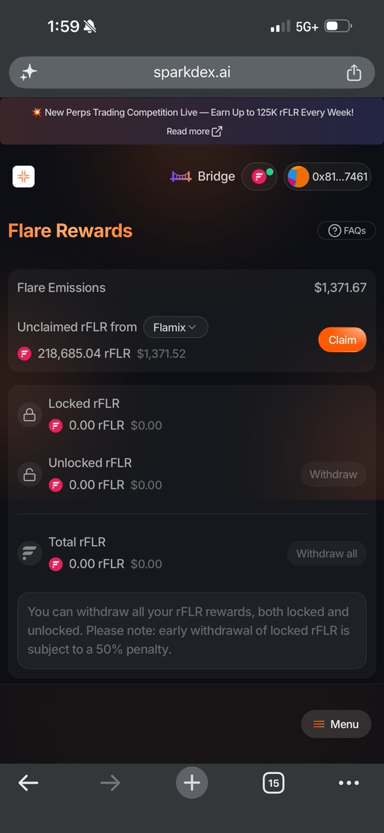 Kate40799's tweet photo. @FlareNetworks Warning to all. 

The Flamix competition is a lie. I got half of what I was supposed to get for rflr. I gunned hard to come in first place, a lot of wasted time for nothing. 

Best to just avoid them. Sparkdex is the only one you can trust. https://t.co/l9L8Y4Kkh3